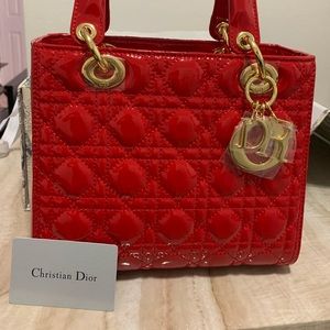 Christian Dior Small Red Lady Dior